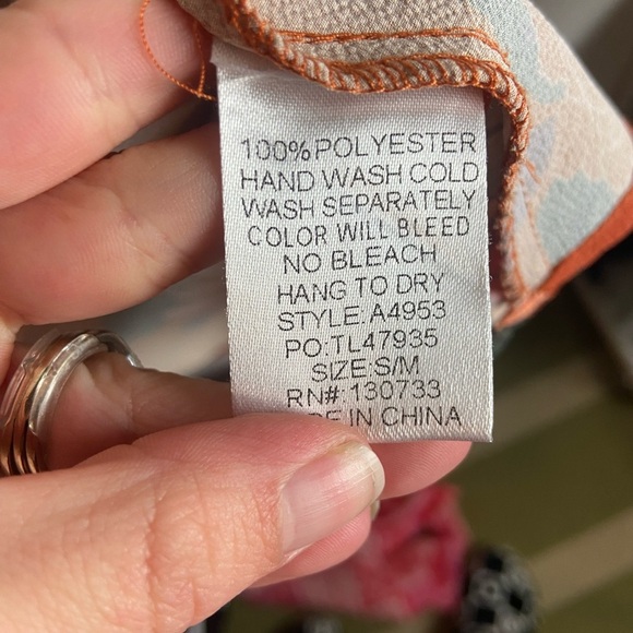 Umgee Size Small Kimono Open Front Floral Burnt Orange Longlined Tropical Boho - Picture 7 of 7